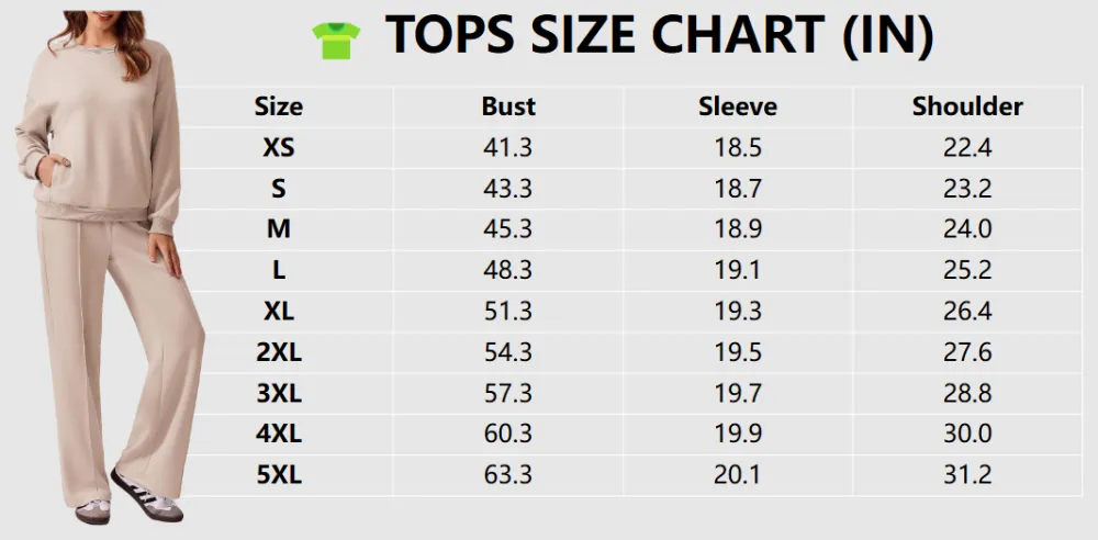 Comfortable Autumn Outfits 2-Piece Long Sleeve Sweatshirt