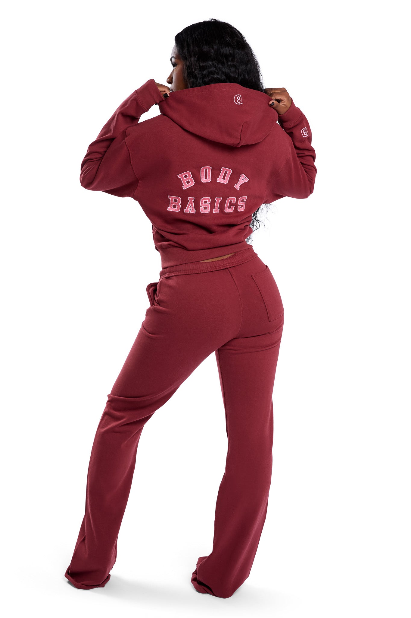 BODY UNIVERSITY SWEATPANTS 2.0 (MAROON/PINK)