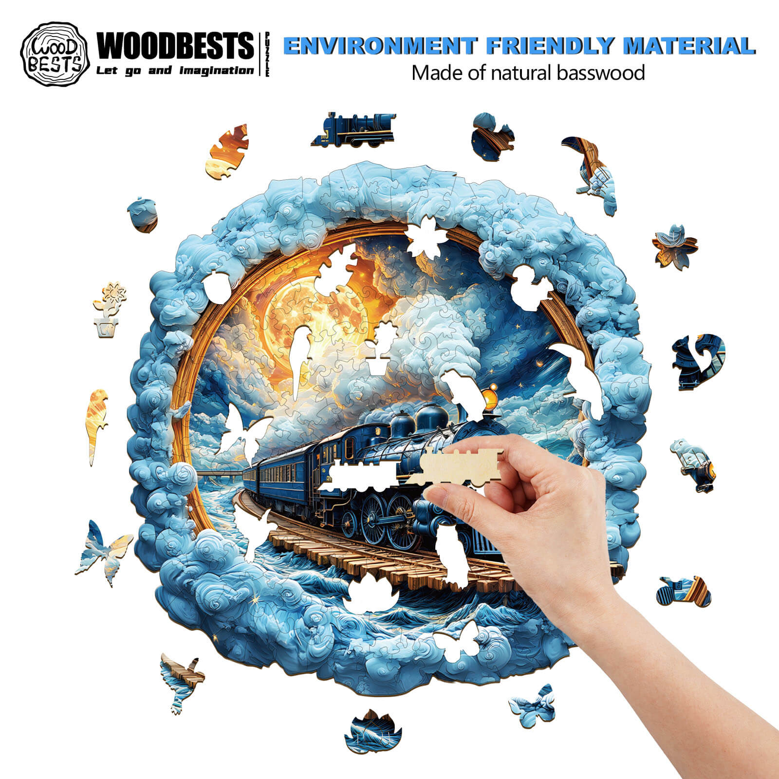 3D Moonlight Trajectory Wooden Jigsaw Puzzle