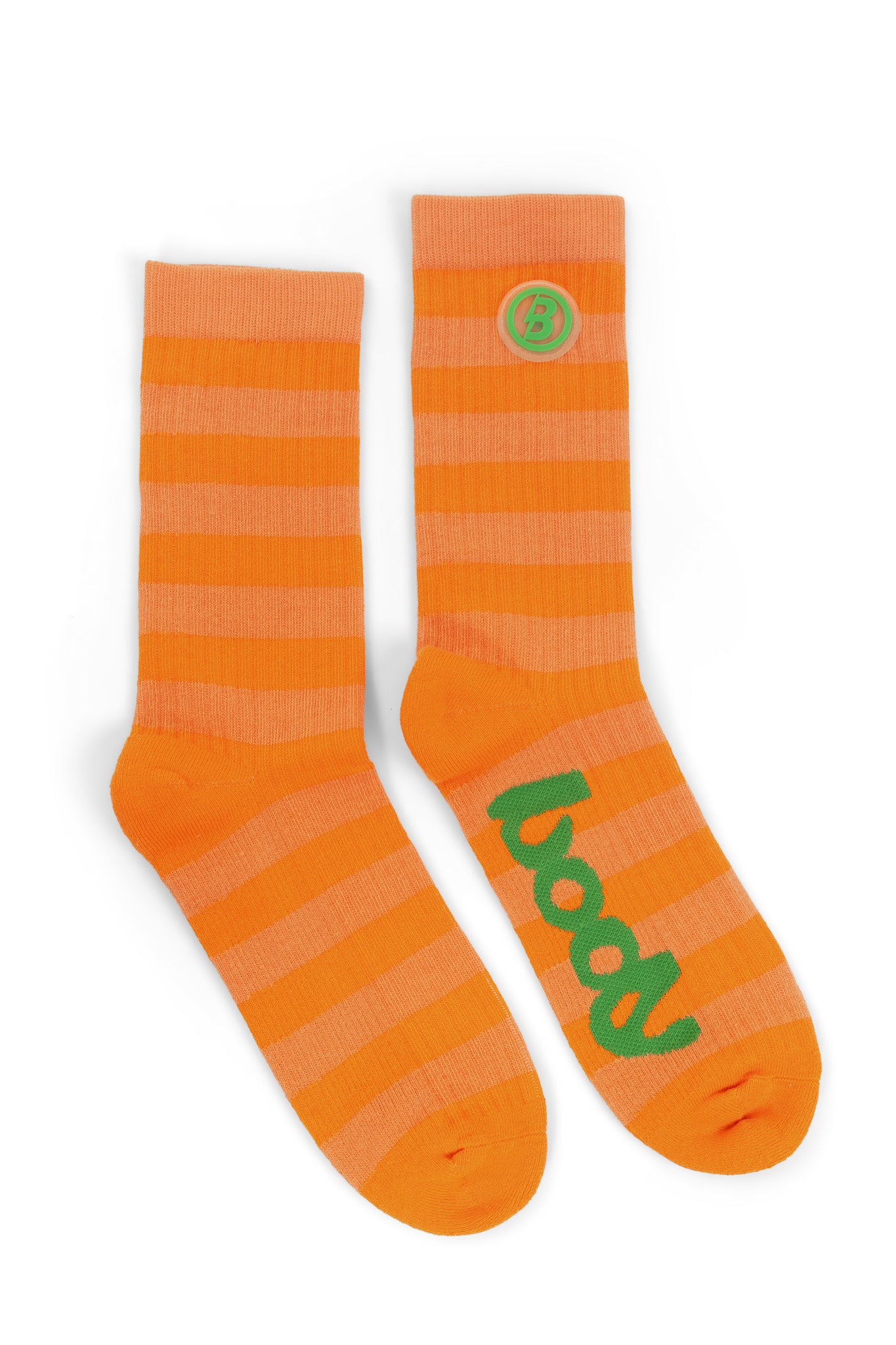 STRIPED KNIT SOCKS (ORANGE/GREEN)