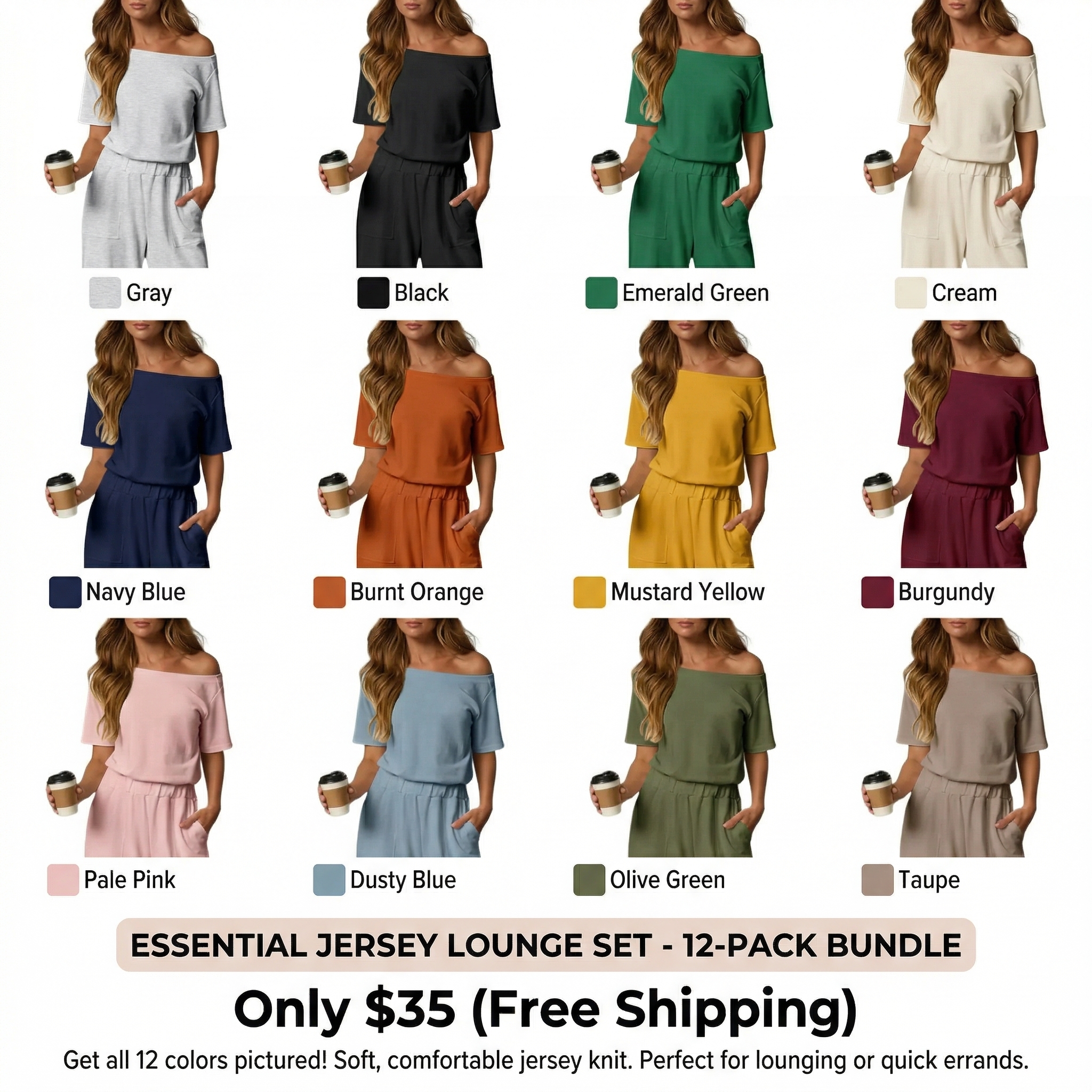 🧼🧼Women's Off-Shoulder Wide Leg Jumpsuit with Back Cutout