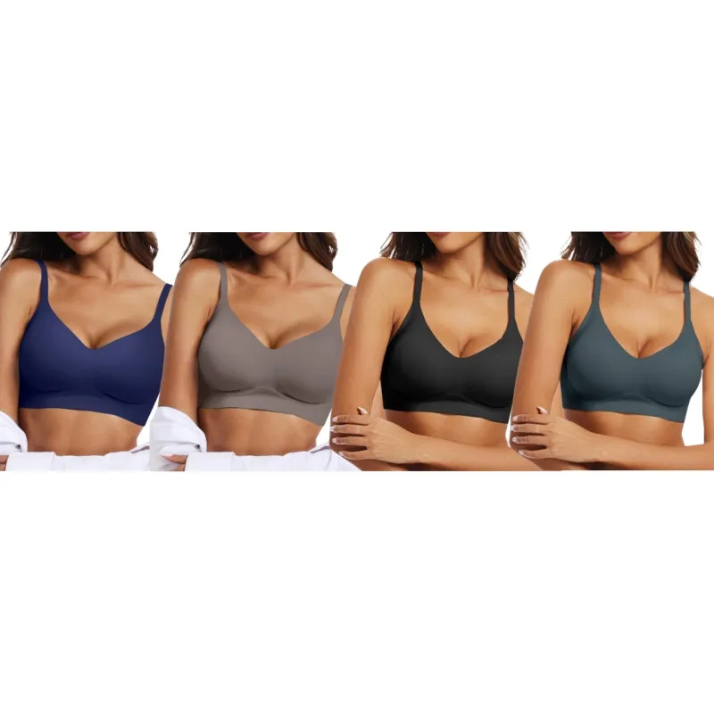 Womens Seamless Bra No Underwire Comfort Push Up Bras