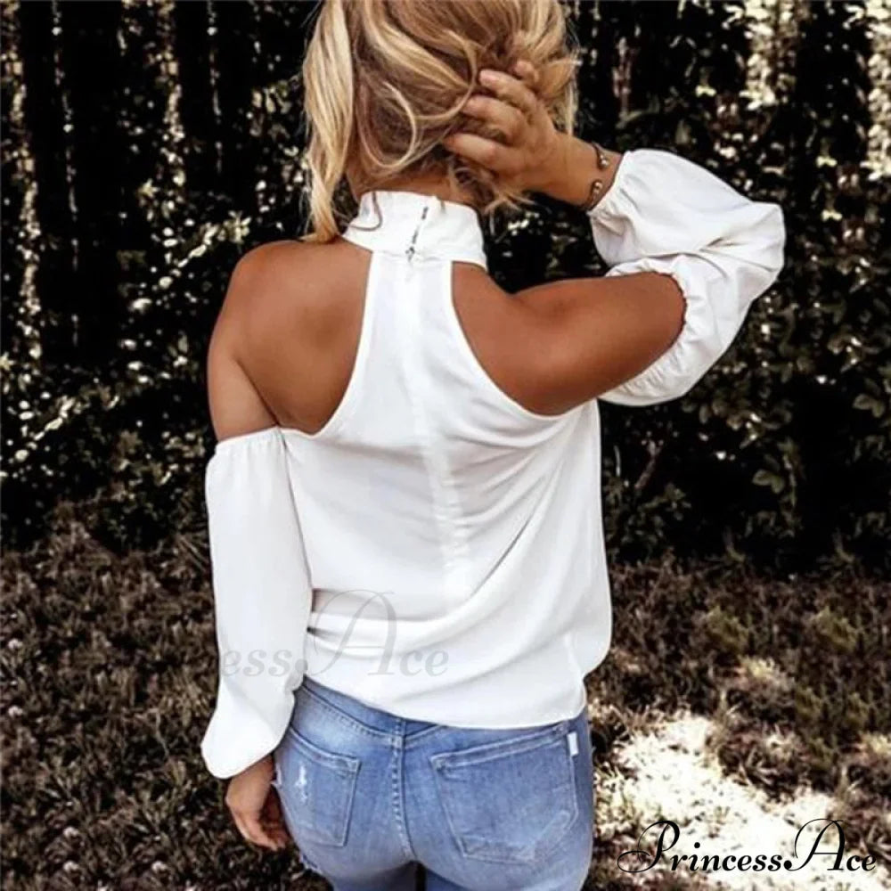 Casual Sexy Solid Color Halter Neck Strapless T-Shirt