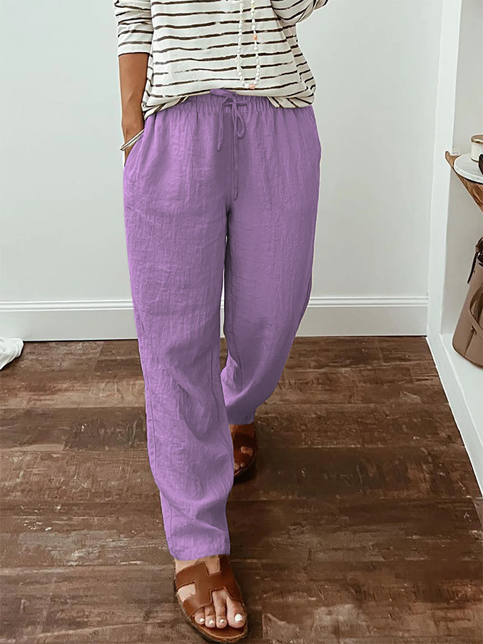 Women's Cotton And Linen Casual Pants