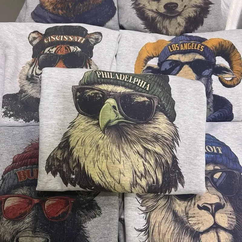 5 FOR $25-🏈Football Graphic Sweatshirt – Game Day Pullover, Casual Sports Crewneck