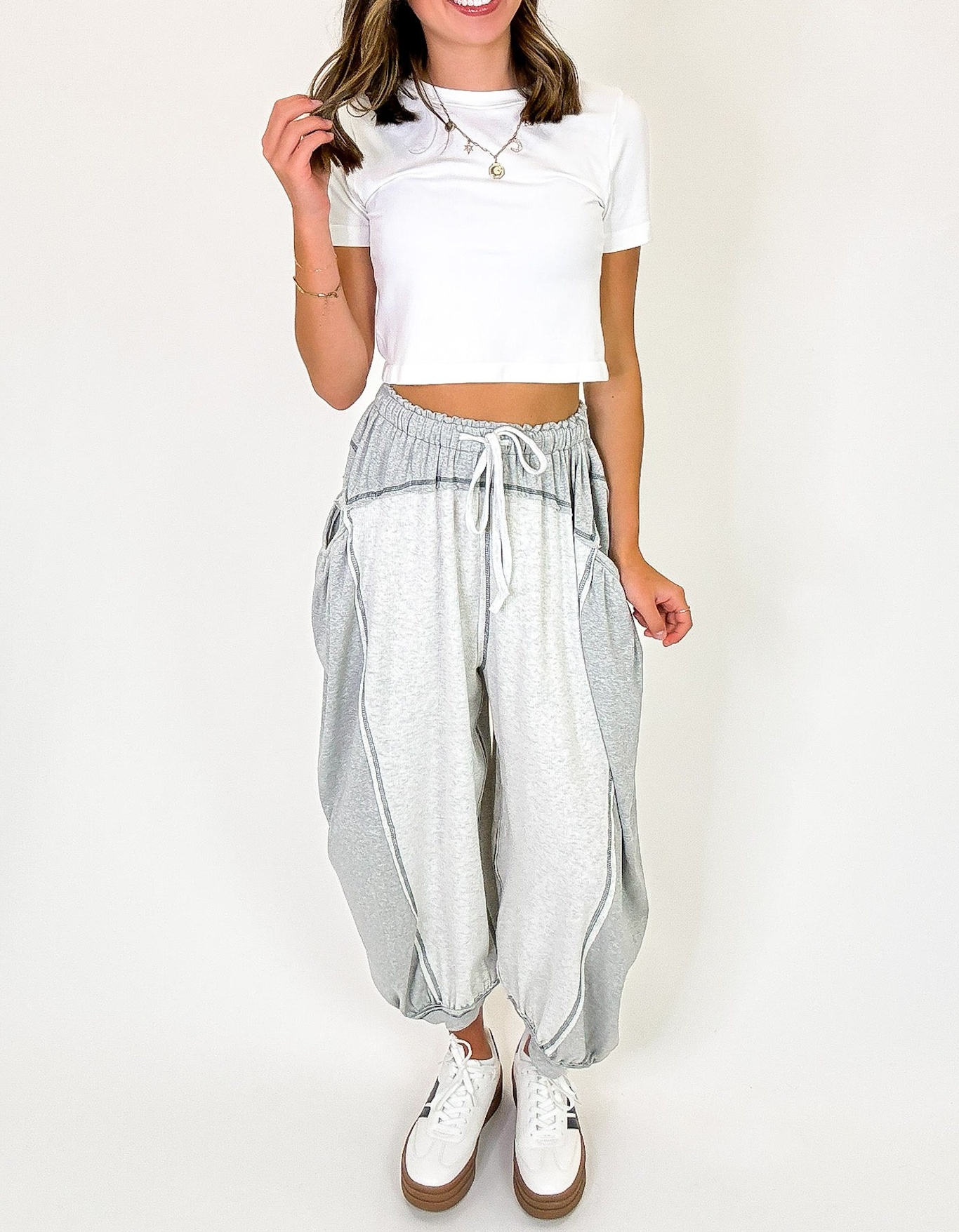 Contrast Ease Flowy Lounge Pants