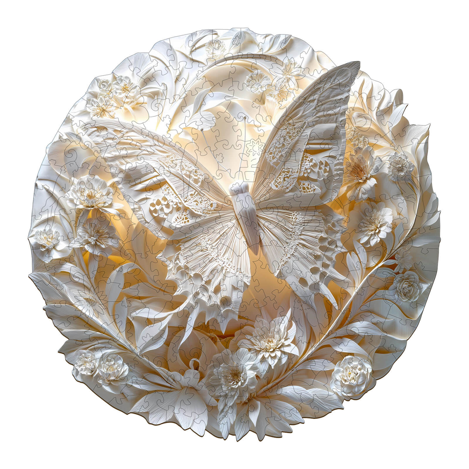 Paper Butterfly Wooden Jigsaw Puzzle