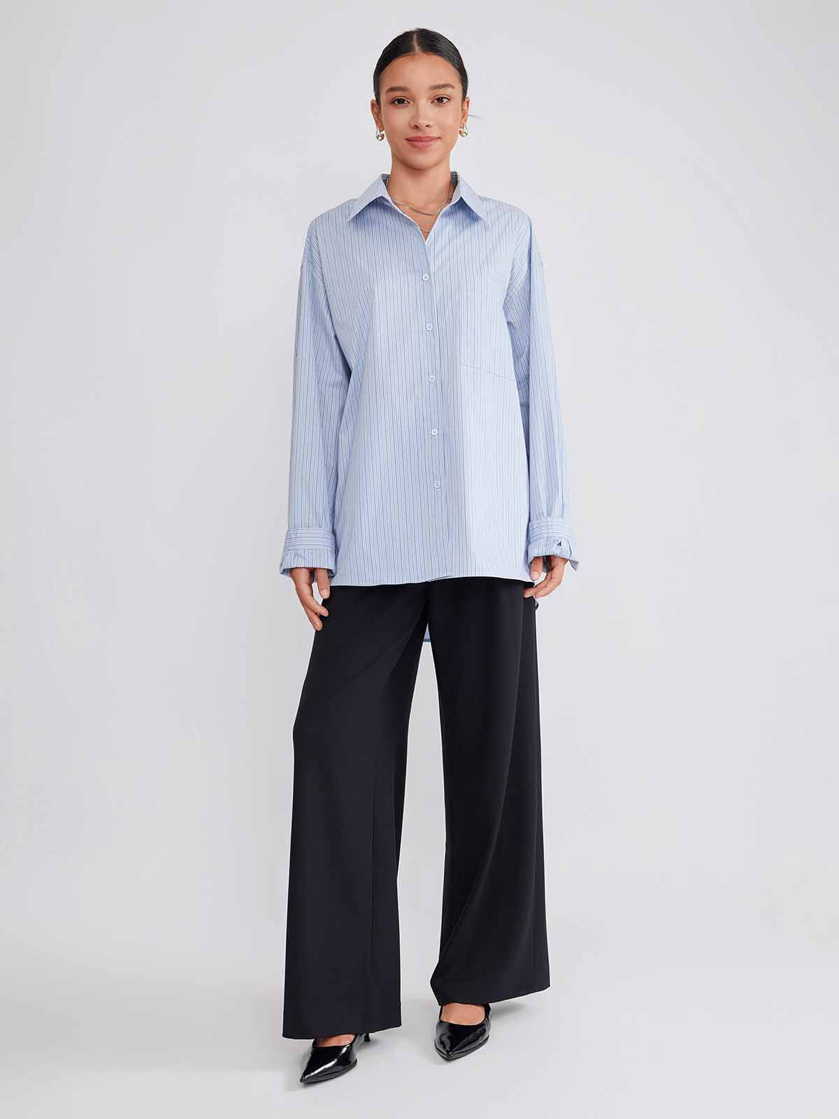ASOBIO Cotton Stripe Shirt