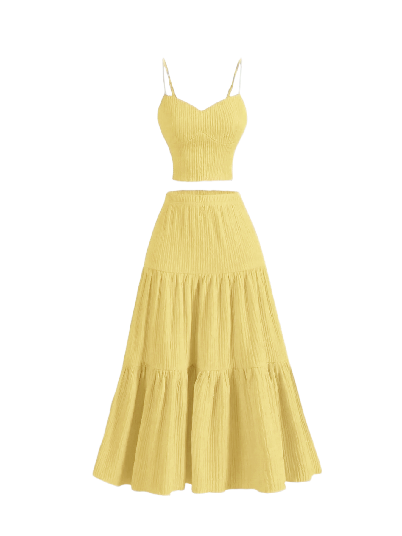 Effortless Summer Crop Cami & A-Line Skirt Set