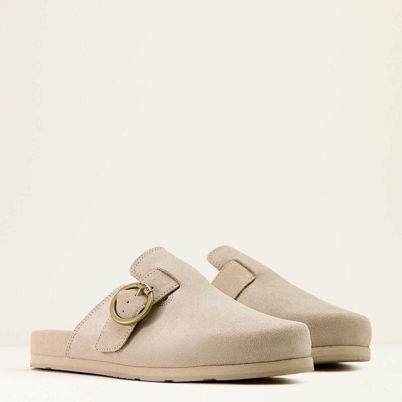 Women's Ariat Brown Floral Emboss Country Mule Slip On Shoes Clearance Sale 65%OFF