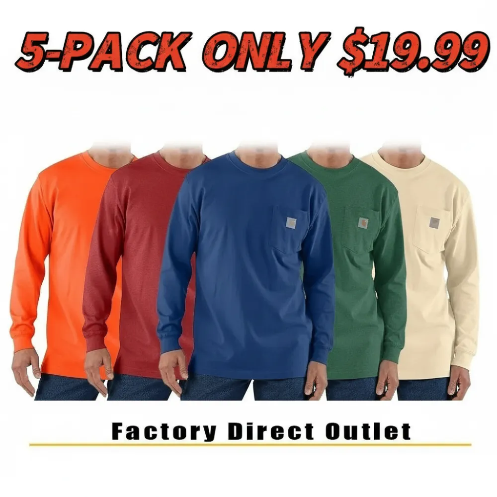 🔥Last Day Promotion!CHT Men's K126 Workwear Loose Fit Heavyweight Short-Sleeve Pocket T-Shirt (Also Available in Big & Tall)