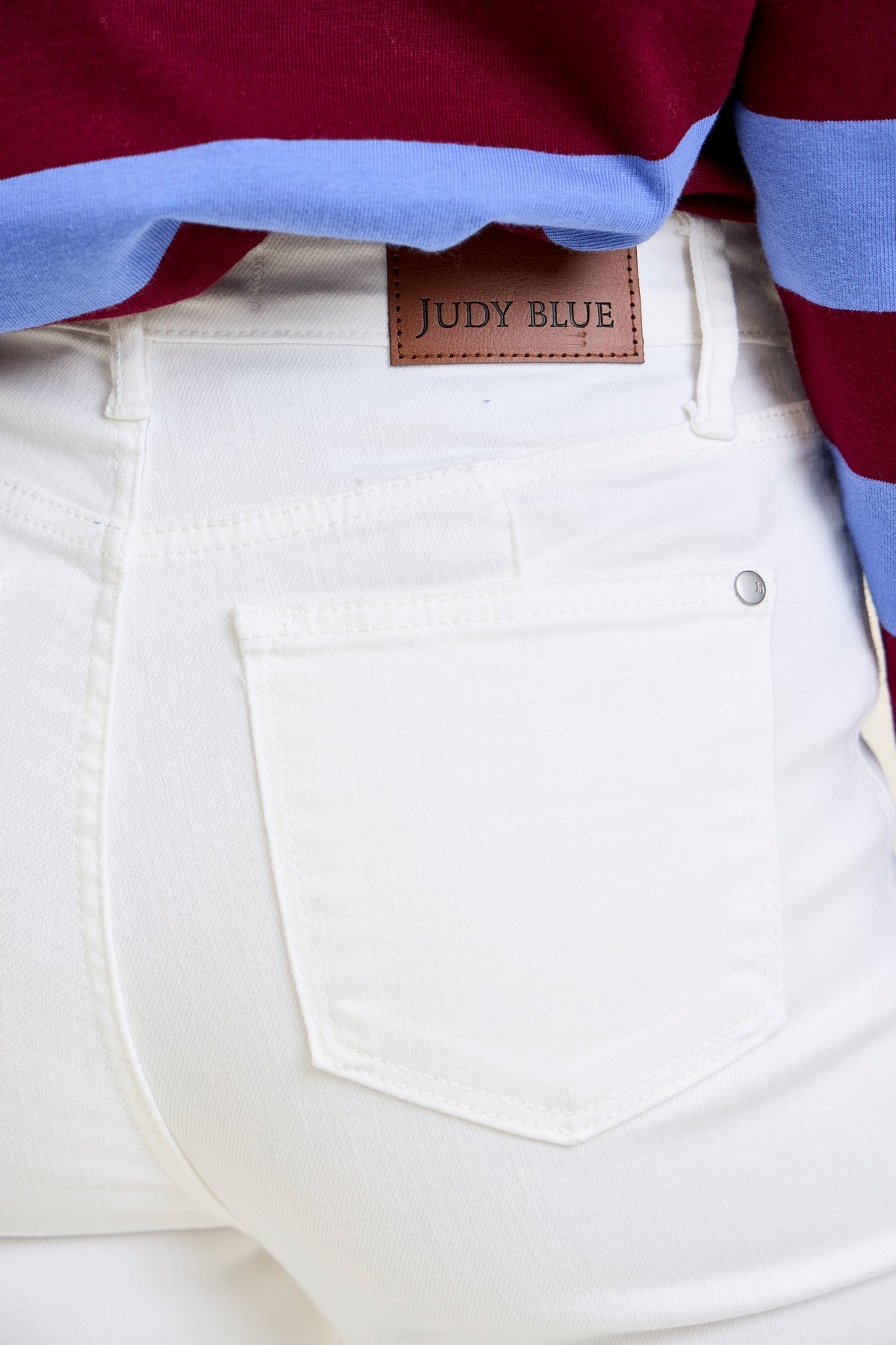 Lara White Slim Boot with Side Slit