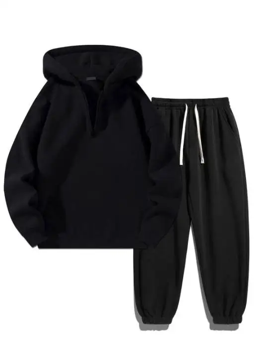 Unisex Zipper Hoodie & Sweatpants Set – Casual Fall Winter Outfit