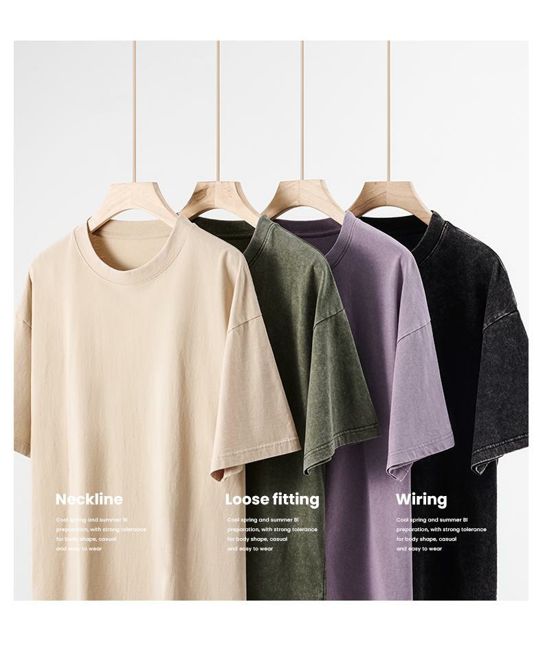 Vintage Oversized Cotton T-Shirt – Unisex Streetwear Loose Fit Tee