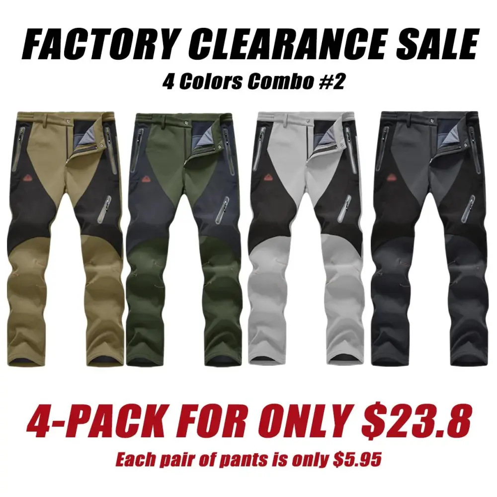 Men's 8-Pack Insulated Waterproof Pant Windproof Warm Fleece Lined Ski Trousers