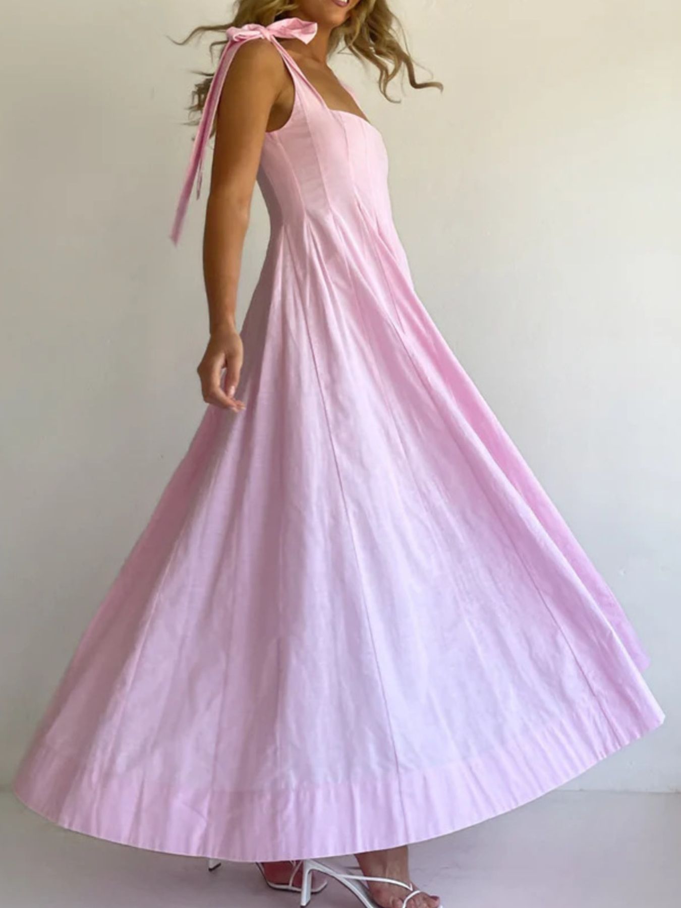 Gradient Tie Shoulder Maxi Dress