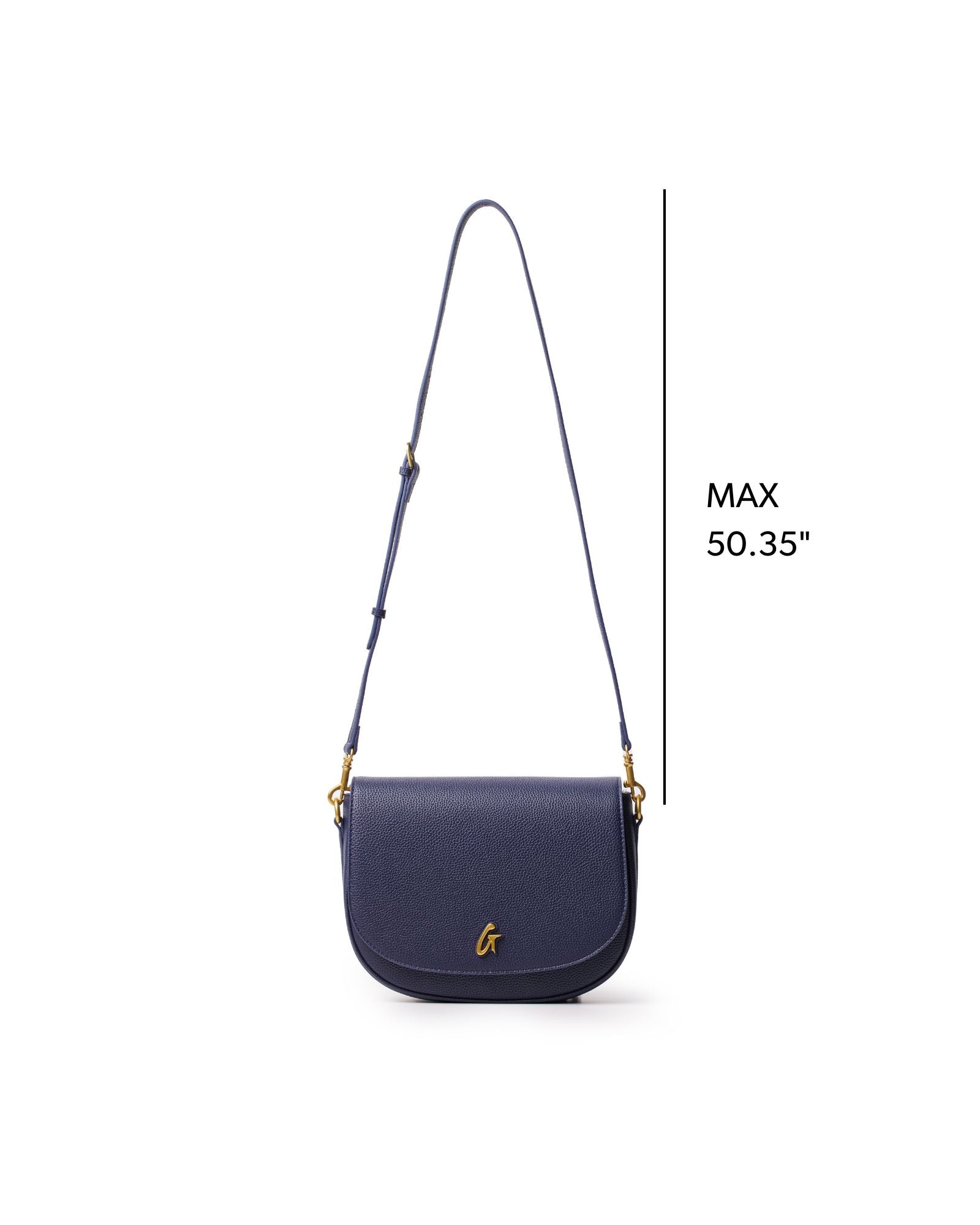 LARGE PEBBLE SHOULDER BAG - NAVY