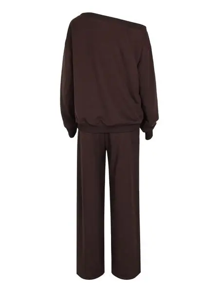 Women Off the Shoulder Long Sleeve Jumper & Pants 2 Piece Set