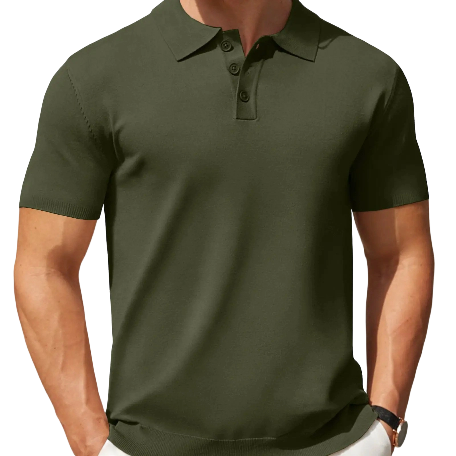 Men's Premium Stretch-Knit Performance Polo Shirt (Fitted Cut)
