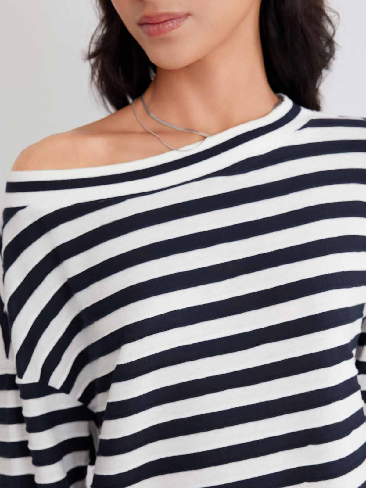 ASOBIO Striped 100% Cotton T-Shirt