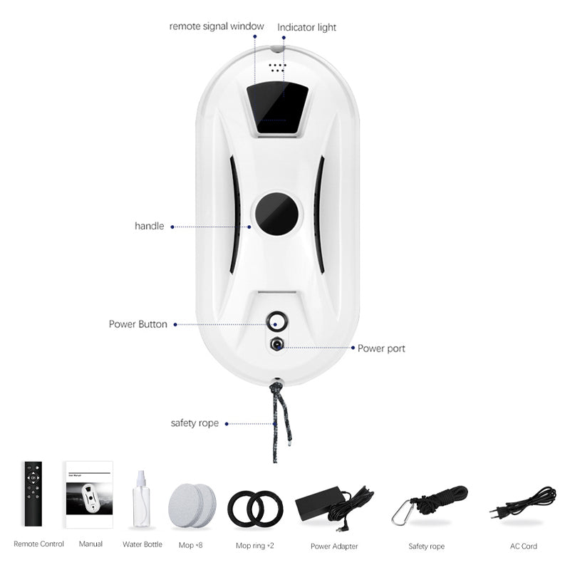 🥳2026 HOT SALE🥳💞50% OFF!✨ 🤖Automatic Smart Window Cleaning Robot – Edge Detection, Smart Spray & Streak-Free Shine ✨