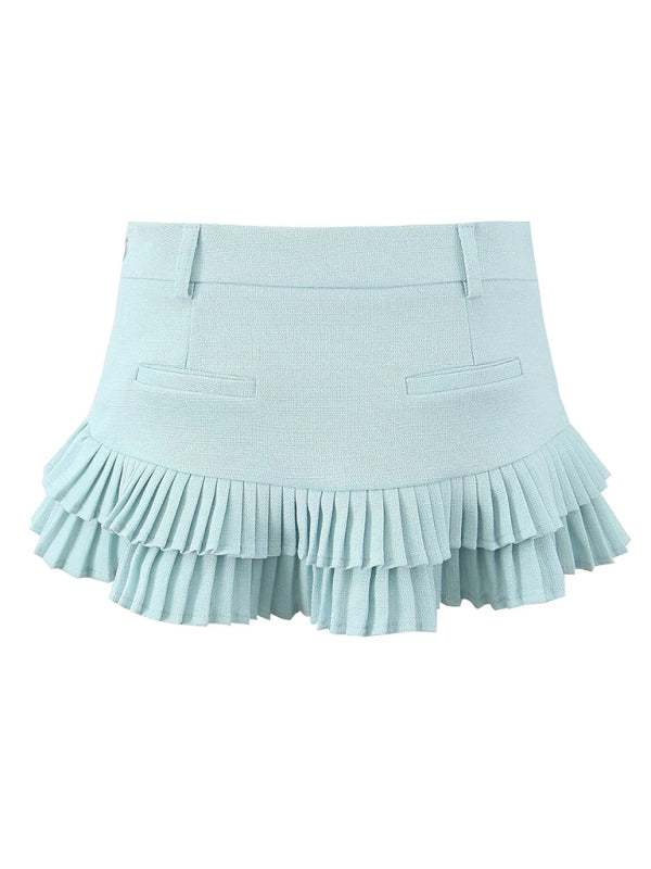 Sweet And Spicy Low Waist Pleated Skirt
