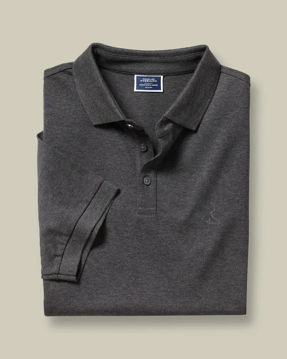 Men'S Casual Business POLO Shirt, Breathable Pique Fabric