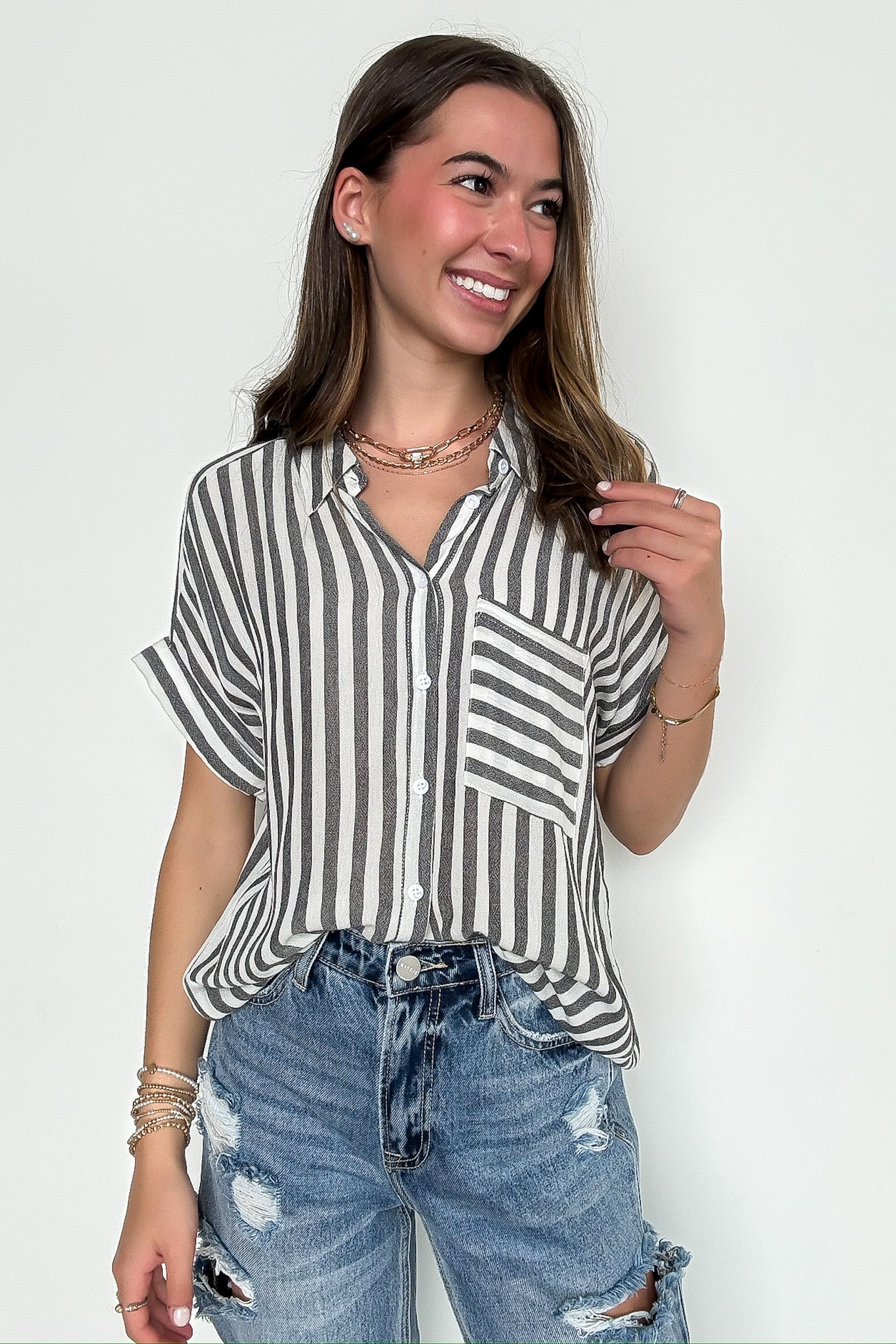 Striped Short Sleeve Shirt