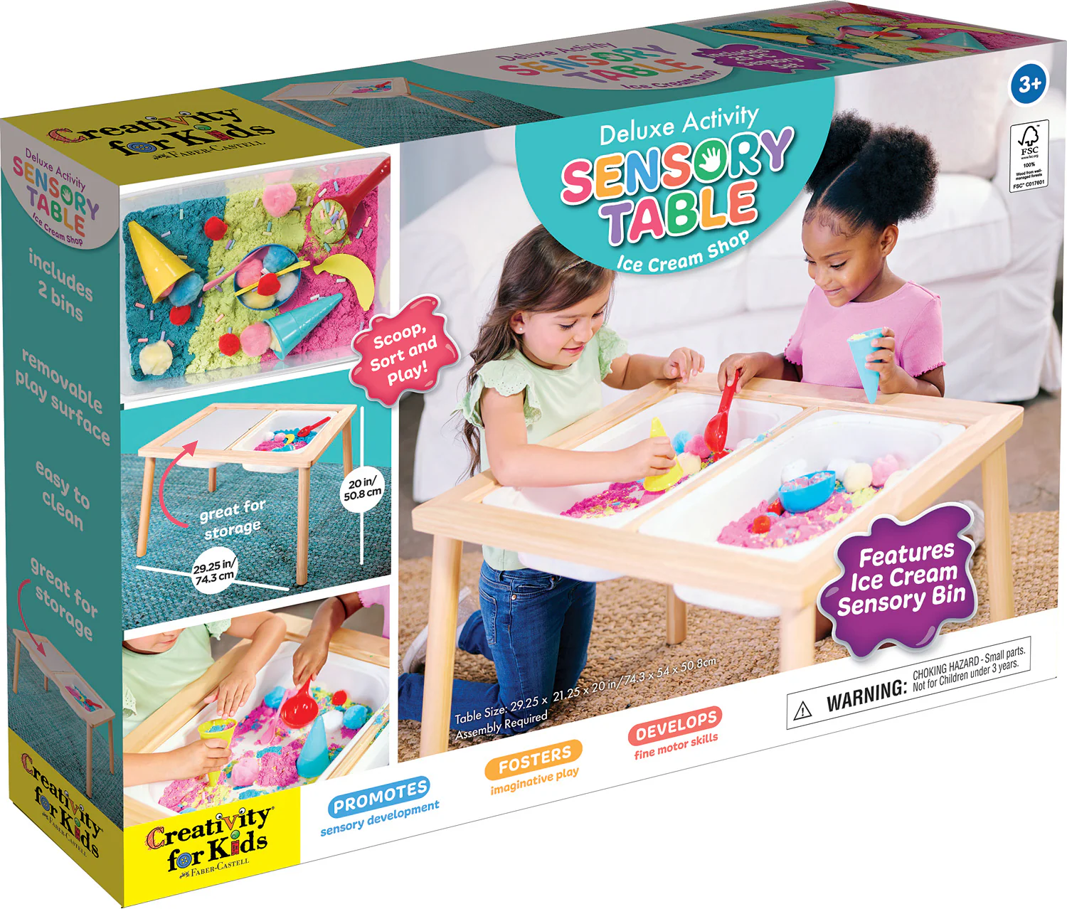 Deluxe Sensory Activity Table with Ice-Cream Shop