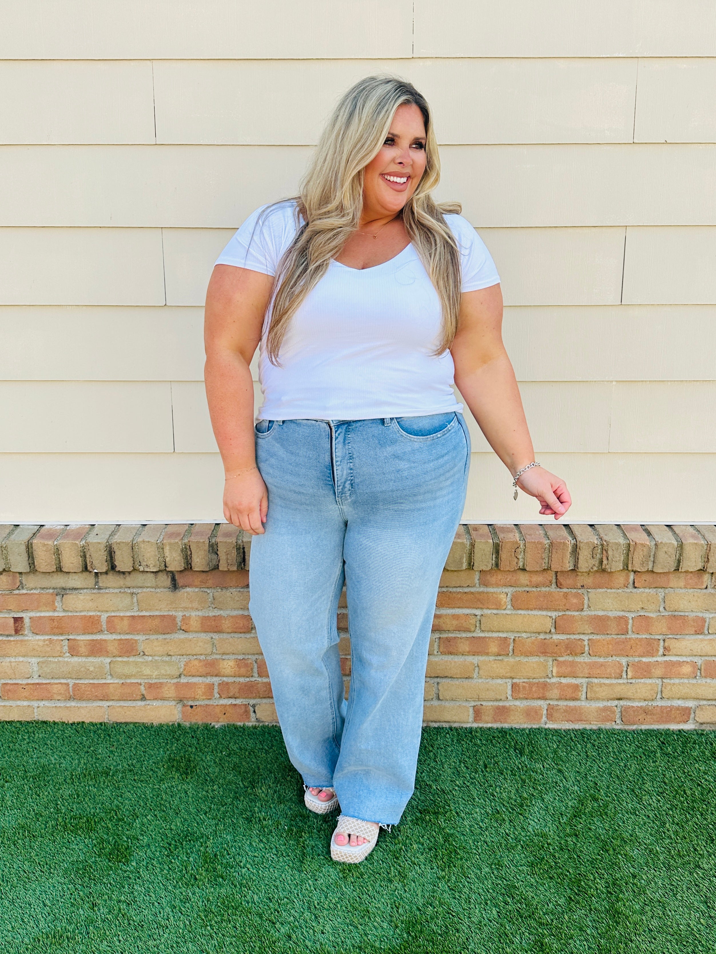 Wear Everywhere Wide Leg Tummy Control Jeans