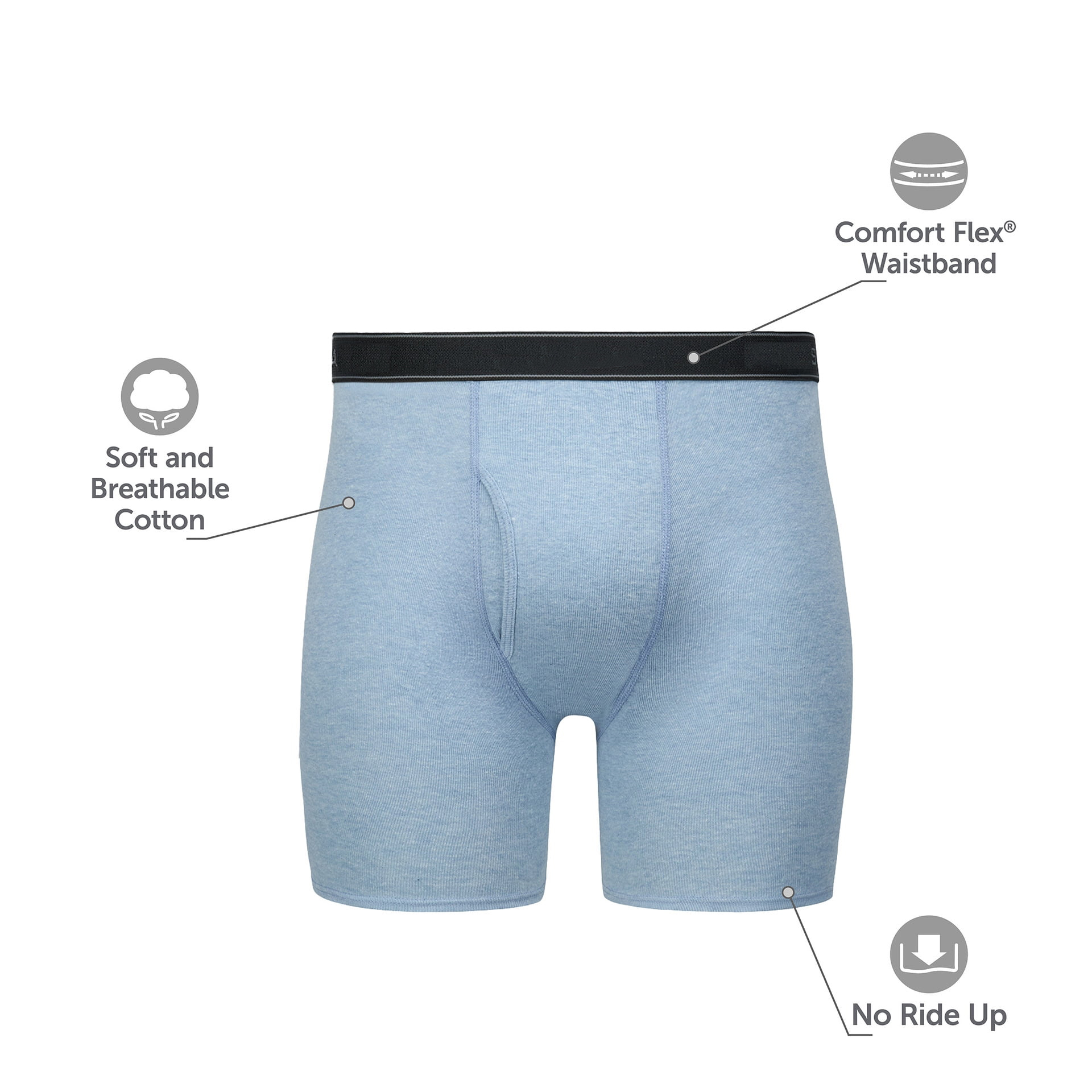 Men’s Everyday Cotton Boxer Briefs (Soft, Breathable Multi-Pack)