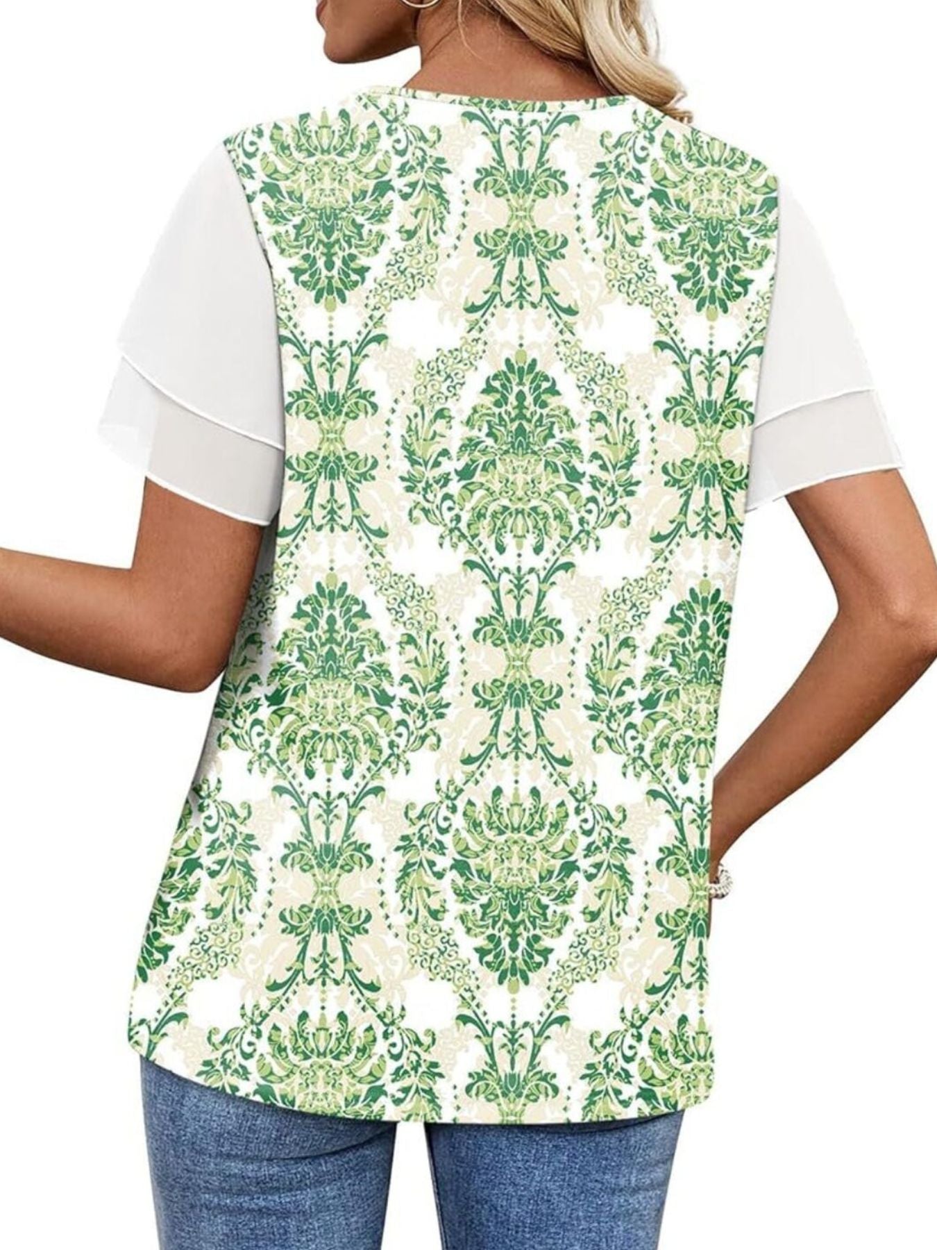 Layered Short Sleeve Round Neck T-Shirt