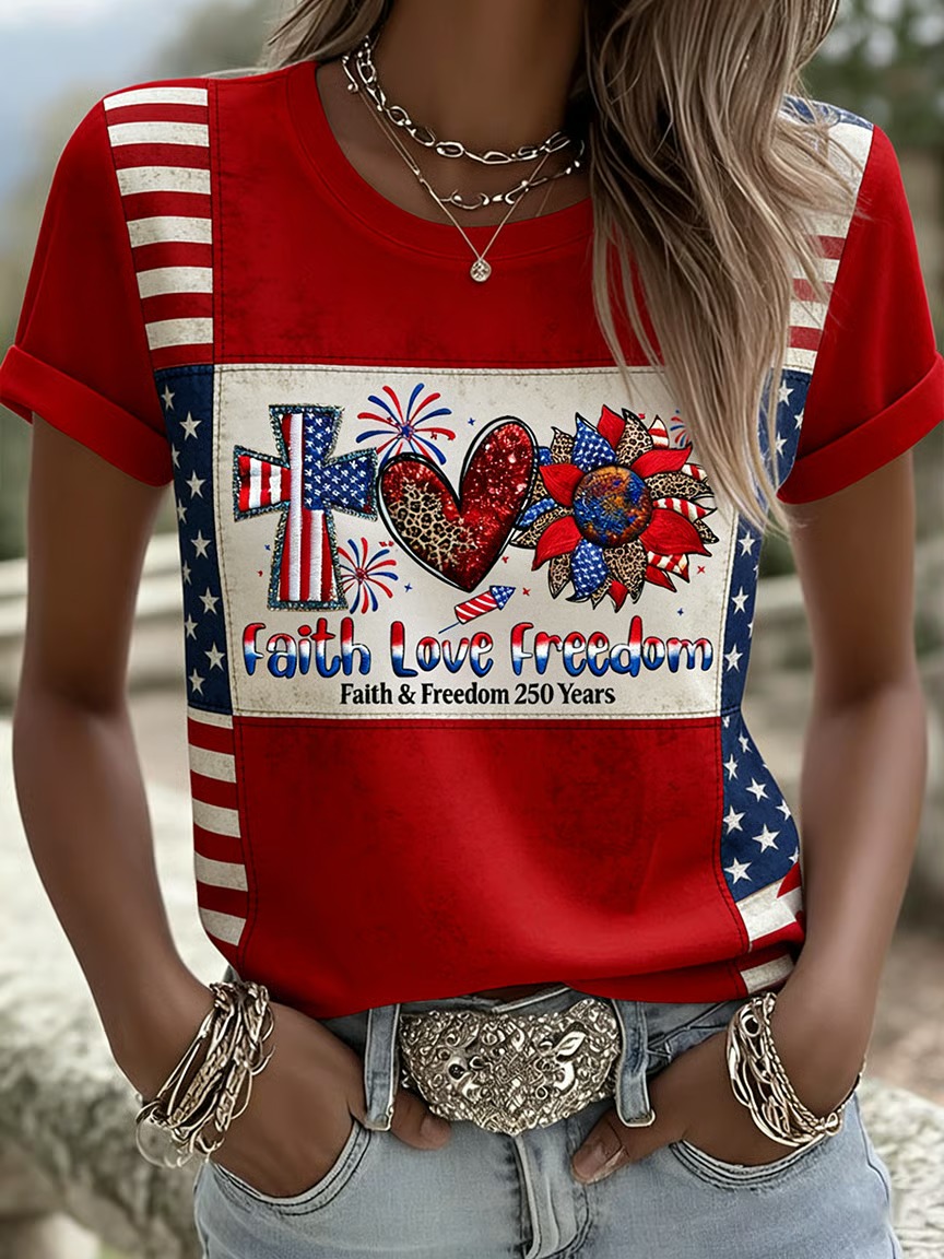 Men's 250th Anniversary Print Short-Sleeve Waffle T-Shirt