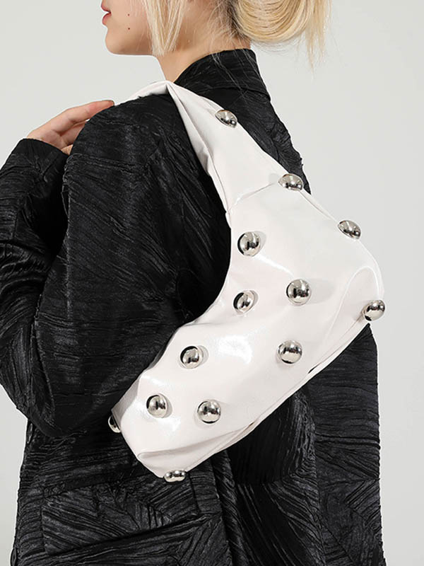 Geometric Rivet Shoulder Bags Handbags