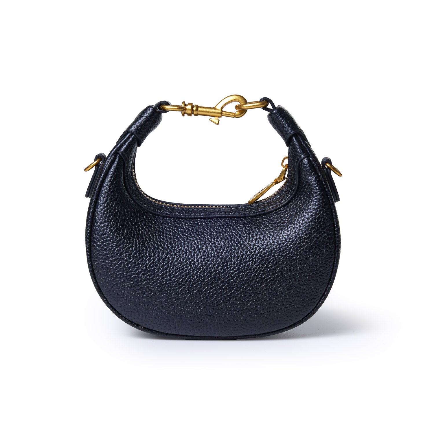 NANO PEBBLE HOBO BAG - BLACK