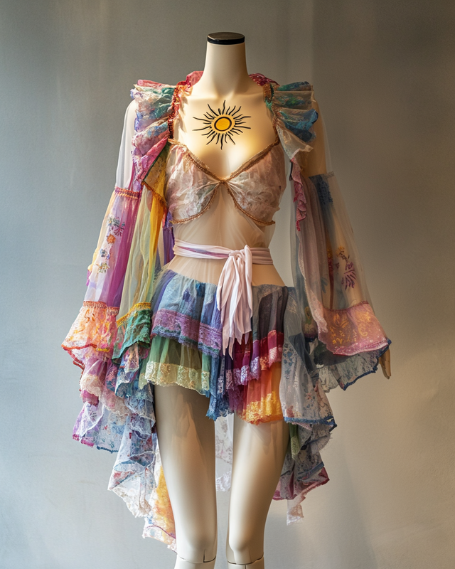 Sexy Elegant Ruffle Top + Skirt Two-Piece Swimsuit  7d21