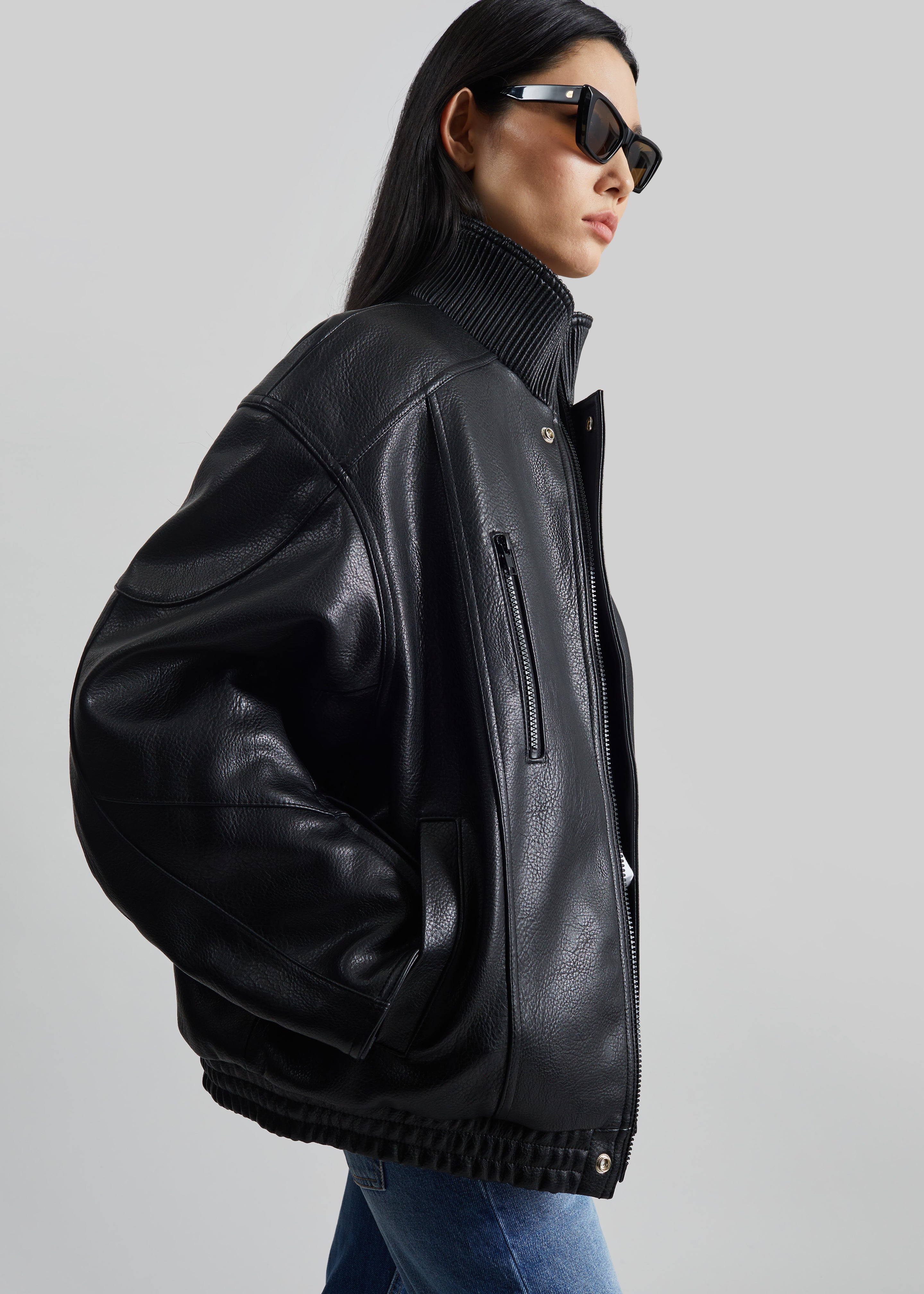 Zion Quilted Bomber Jacket - Black