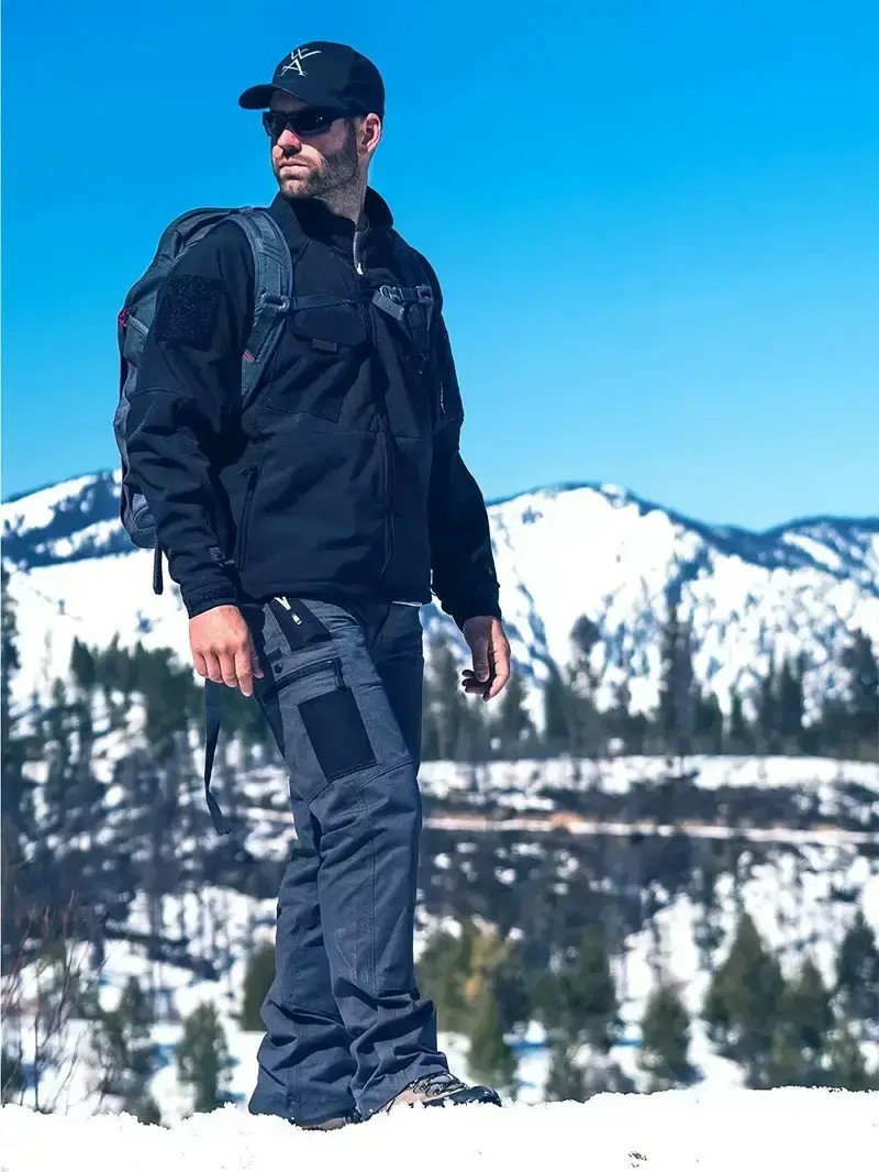 Men's Tactical Work Pants with Multi-Pocket Zipper Design – Durable Outdoor Utility Trousers