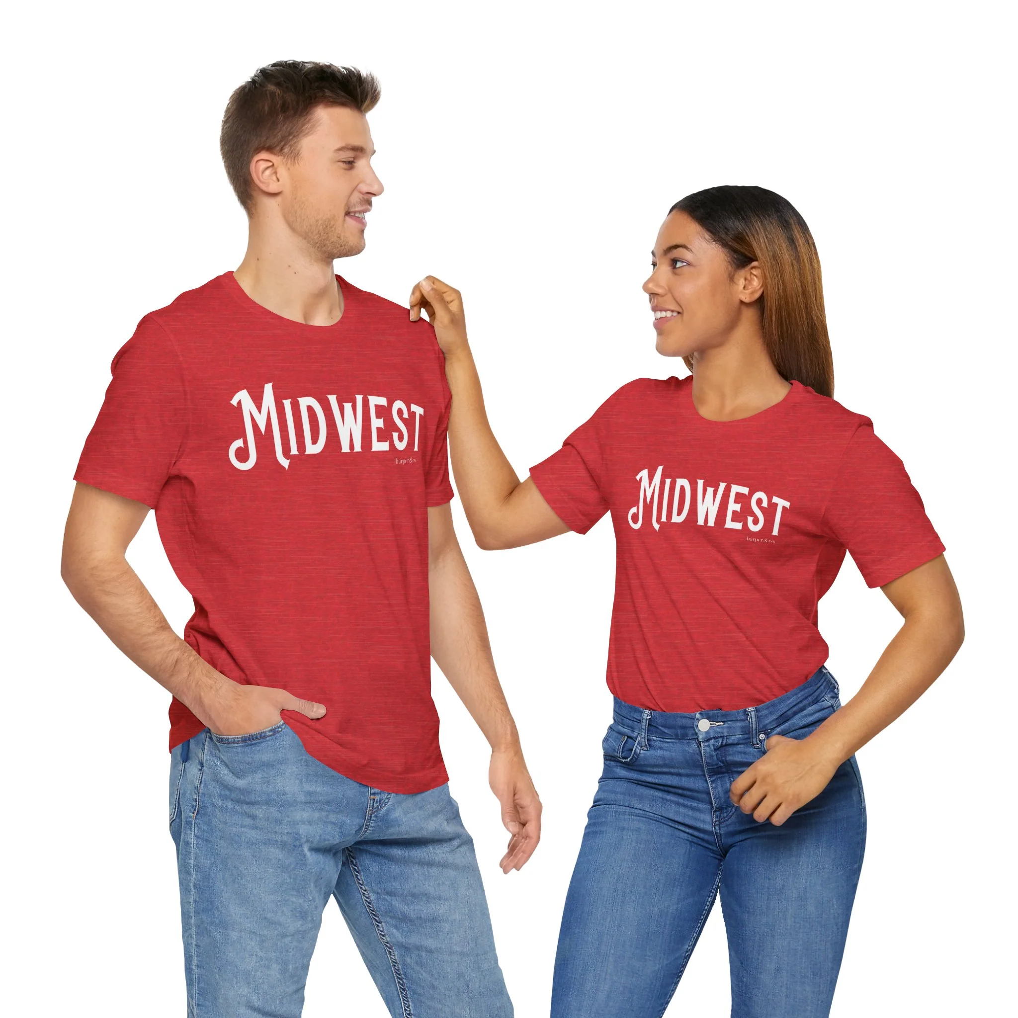 Midwest Unisex Jersey Tee - Casual Soft Cotton Short Sleeve Shirt