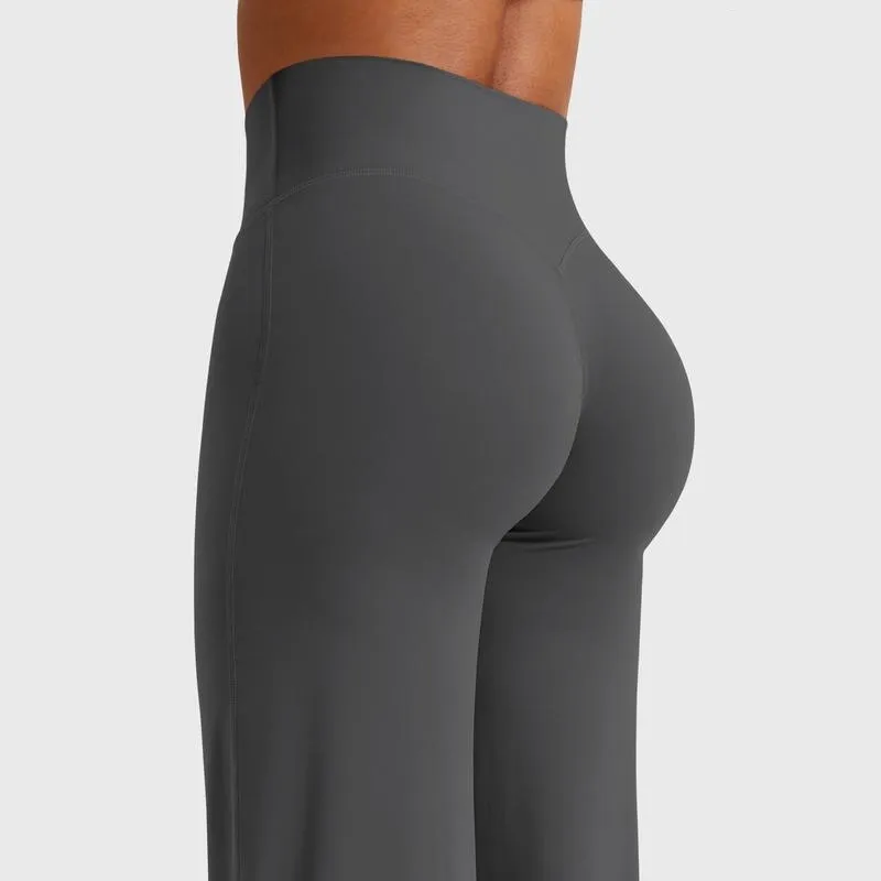 No Front Seam High Waist Straight Leg Gym Yoga Pants