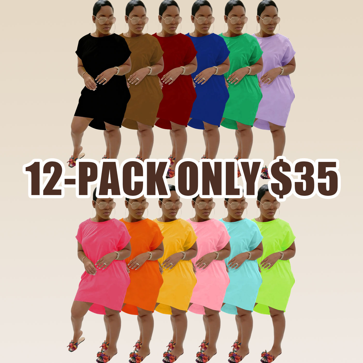 Women's Short Sleeve T-Shirt Dress, Stretchy Bodycon Midi Dress with Curved Hem and Side Pockets，Short Sleeve Crew Neck Bodycon Midi Dress with Pockets，Womens Bodycon Midi Dress, Casual Wear