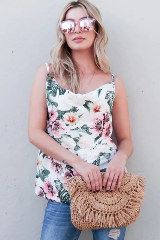 Floral Printed Casual Tank Top