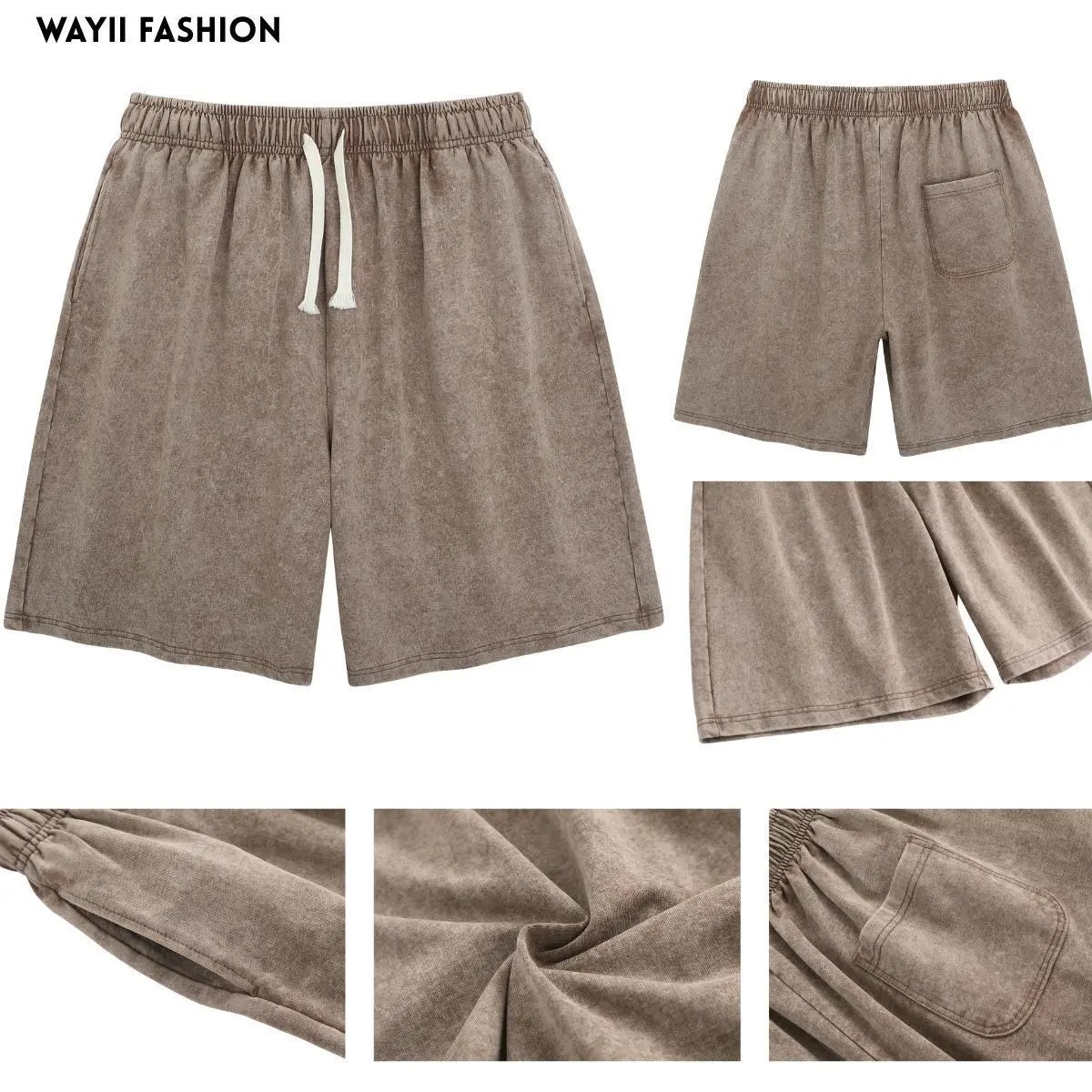 Women's Shorts Athletic Vintage Short Cotton Heavyweight Elastic Waist Streetwear Sweatpants.