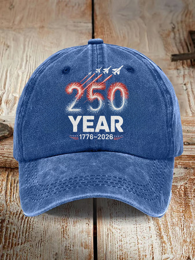 250Th Anniversary Washed Cotton Duckbill Cap For Both Men And Women