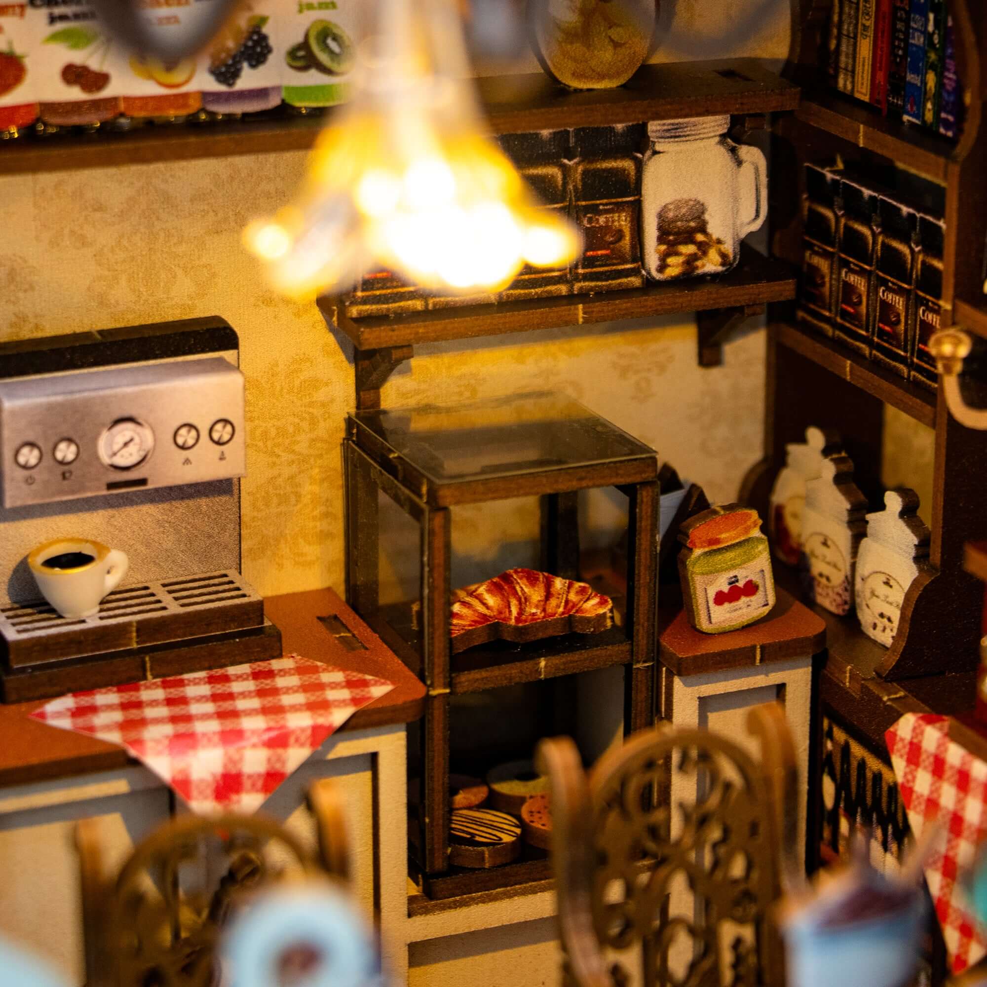 Coffee House - DIY Book Nook Kit,3D Wooden Puzzle