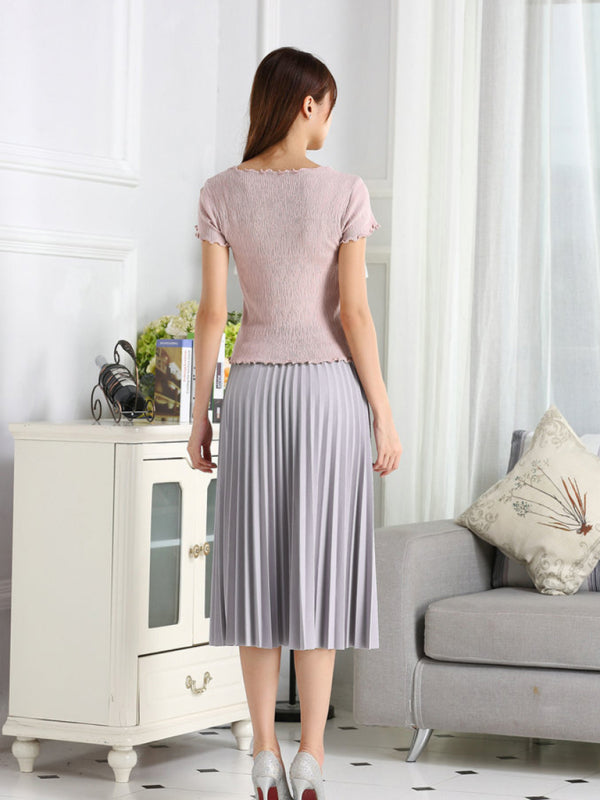 A-Line Skirt Midi Skirt