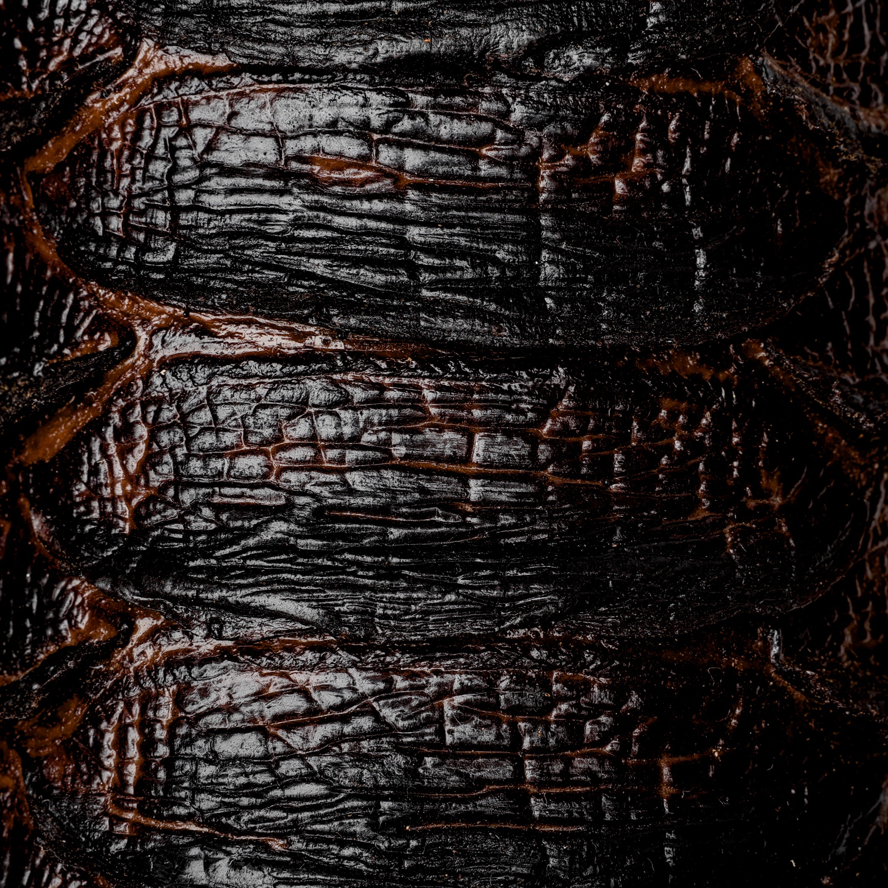 Brown Jumbo Python Leather Boots - Square Toe