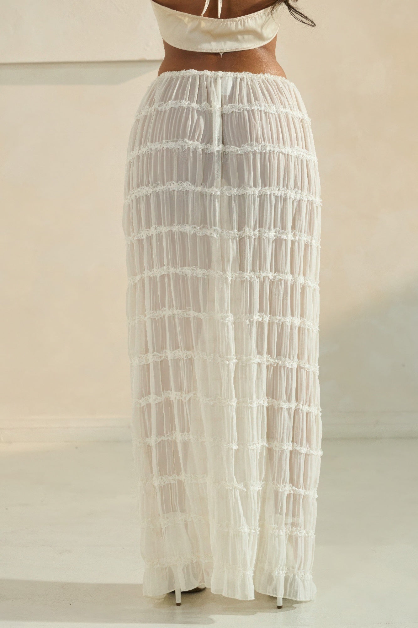 Sky Breeze Sheer Maxi Skirt