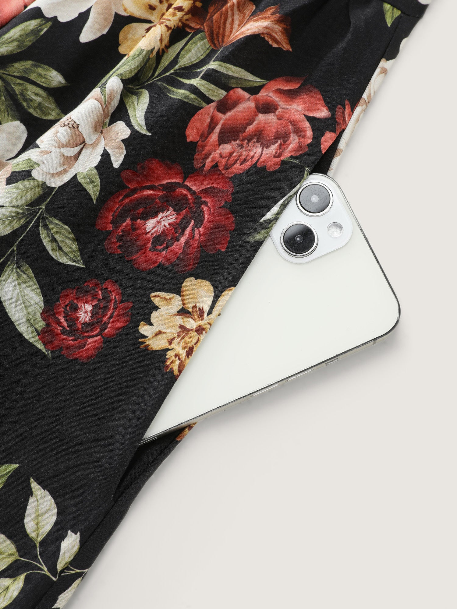 Blooming Florals Shirred Pockets Maxi Dress