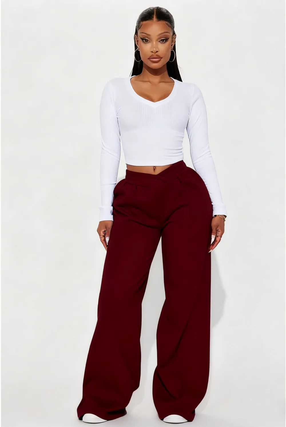 Wide Leg Elastic Waist Lounge Pant